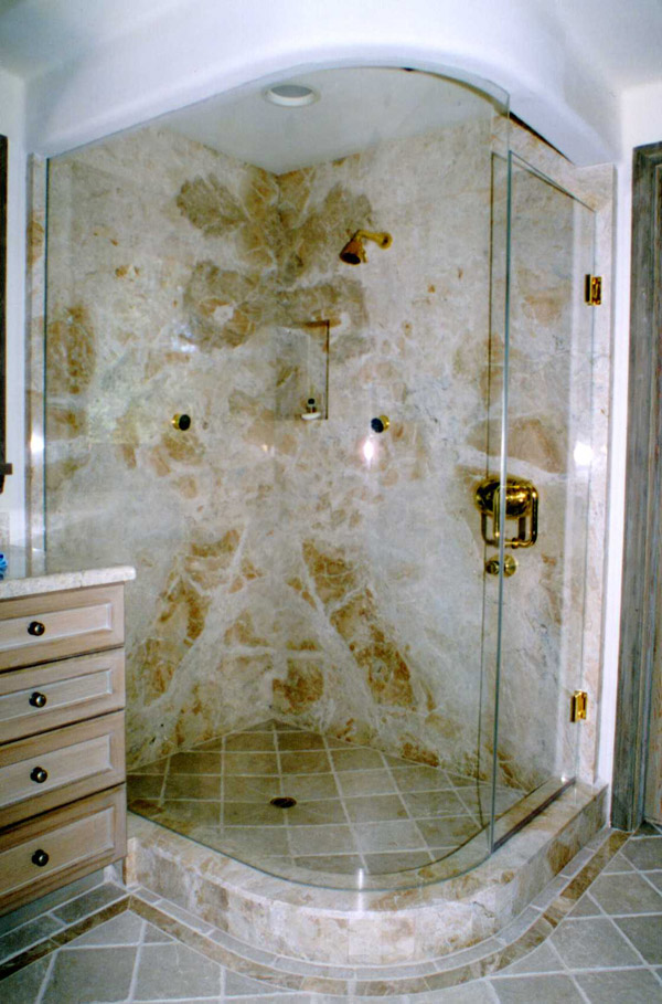 Bent Glass Showers Barefoot Beach, Florida