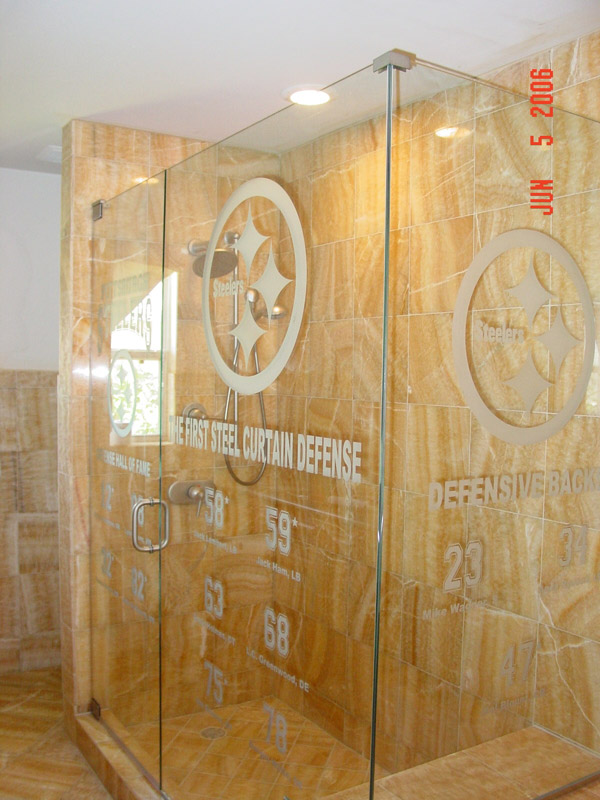 Carved Glass Shower Doors Ft Myers, Florida